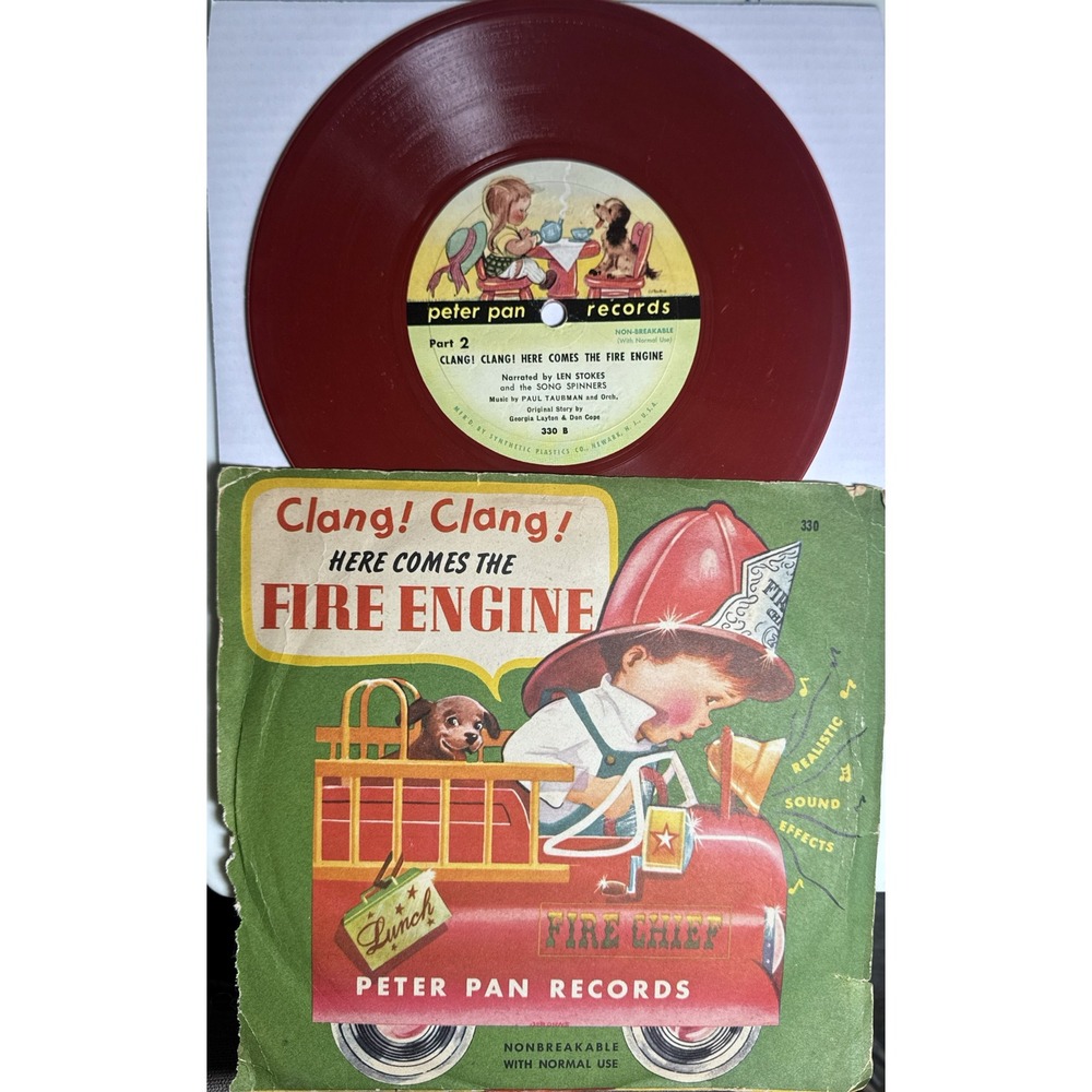Peter Pan Records Clang Clang Here Comes The Fire Engine Vinyl Record